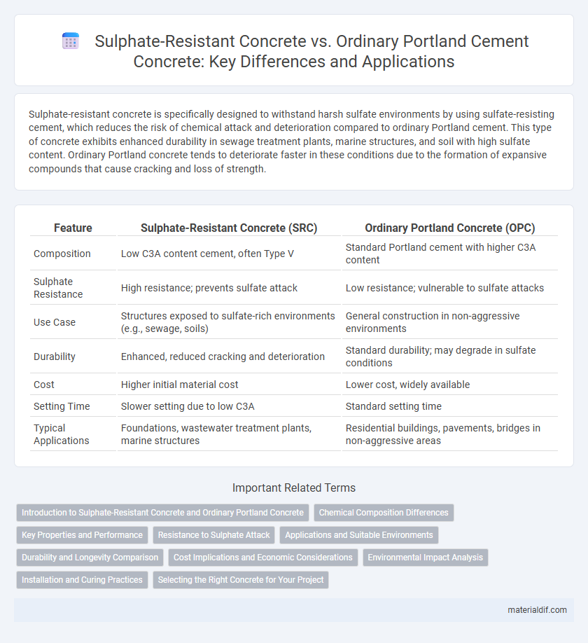 Sulphate-Resistant Concrete vs. Ordinary Portland Cement Concrete: Key Differences and Applications