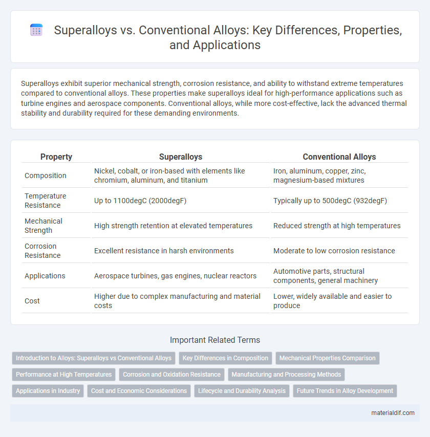 Superalloys vs. Conventional Alloys: Key Differences, Properties, and Applications