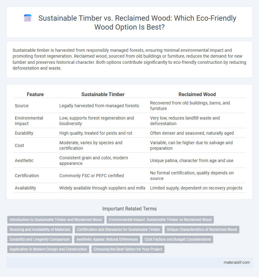 Sustainable Timber vs. Reclaimed Wood: Which Eco-Friendly Wood Option Is Best?
