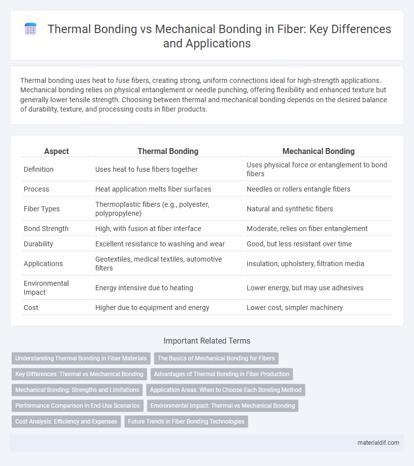 Thermal Bonding vs Mechanical Bonding in Fiber: Key Differences and Applications