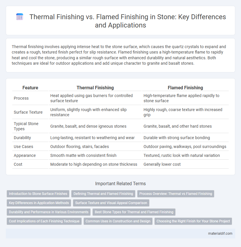 Thermal Finishing vs. Flamed Finishing in Stone: Key Differences and Applications