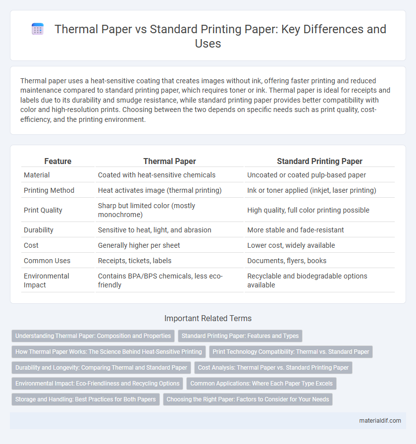 Thermal Paper vs Standard Printing Paper: Key Differences and Uses