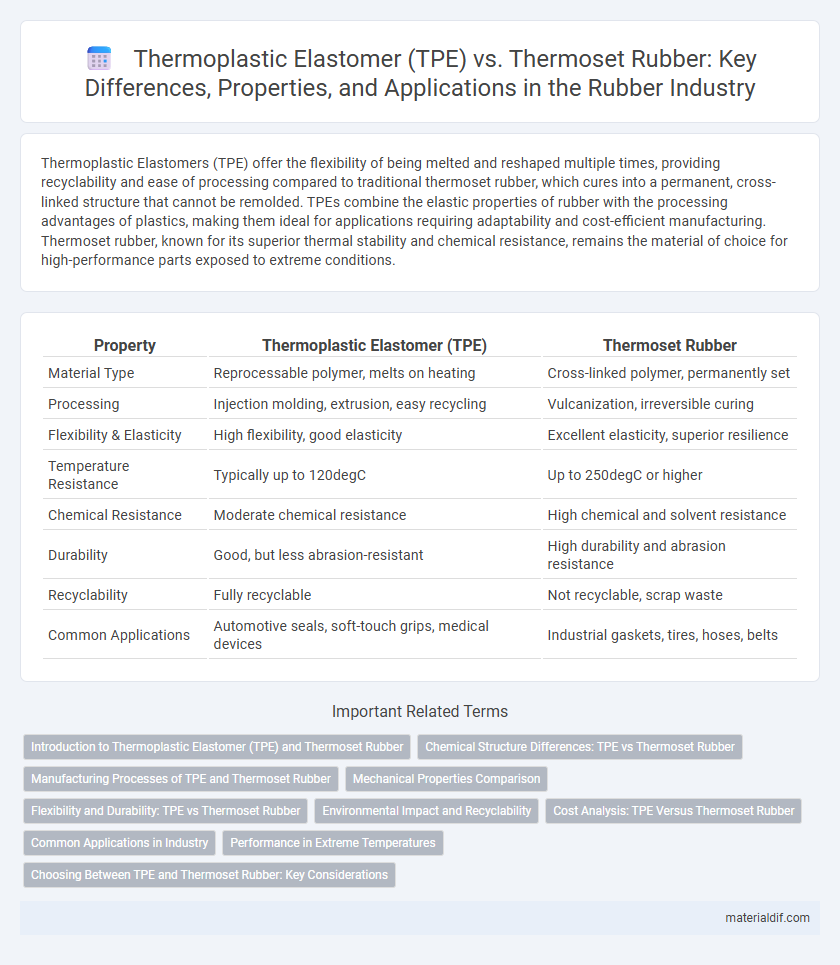 Thermoplastic Elastomer (TPE) vs. Thermoset Rubber: Key Differences, Properties, and Applications in the Rubber Industry