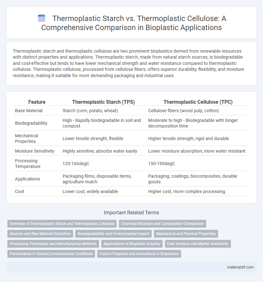 Thermoplastic Starch vs. Thermoplastic Cellulose: A Comprehensive Comparison in Bioplastic Applications
