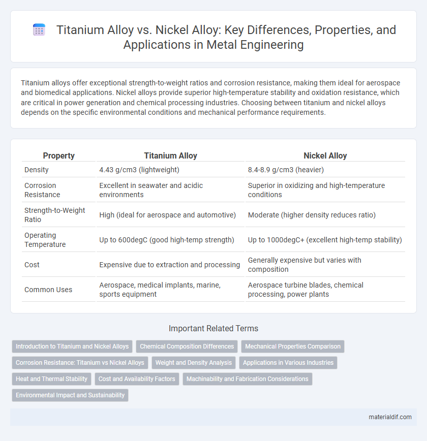 Titanium Alloy vs. Nickel Alloy: Key Differences, Properties, and Applications in Metal Engineering