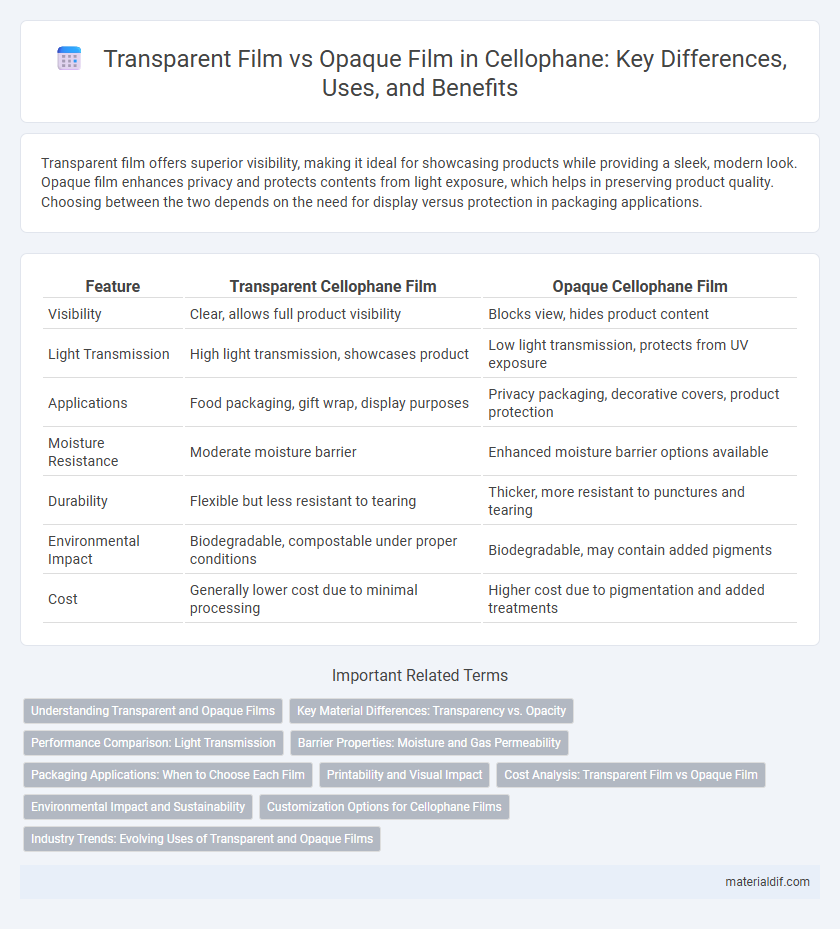 Transparent Film vs Opaque Film in Cellophane: Key Differences, Uses, and Benefits