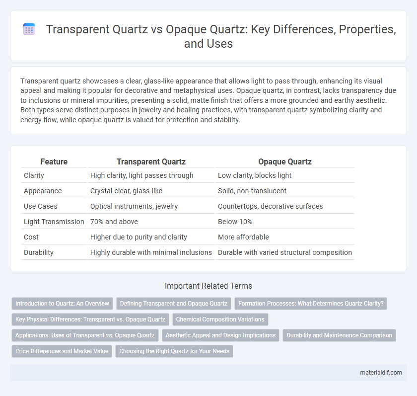 Transparent Quartz vs Opaque Quartz: Key Differences, Properties, and Uses