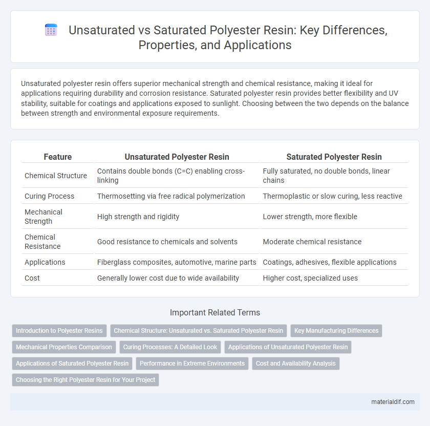 Unsaturated vs Saturated Polyester Resin: Key Differences, Properties, and Applications