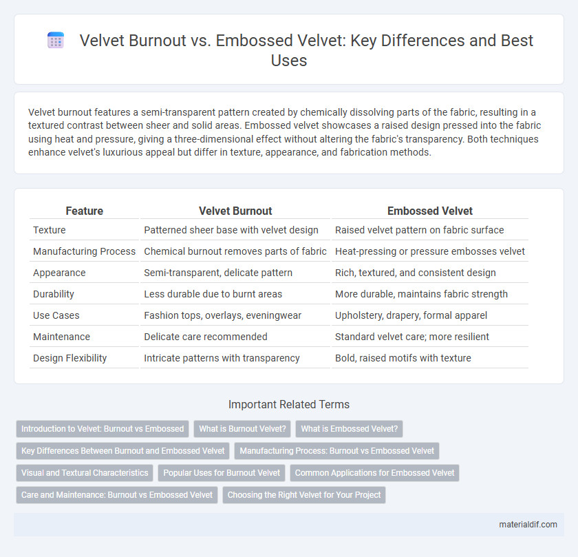 Velvet Burnout vs. Embossed Velvet: Key Differences and Best Uses