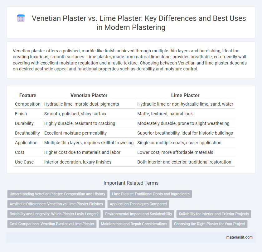 Venetian Plaster vs. Lime Plaster: Key Differences and Best Uses in Modern Plastering