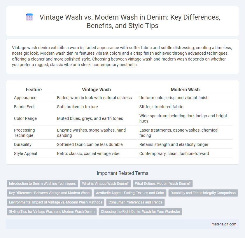 Vintage Wash vs. Modern Wash in Denim: Key Differences, Benefits, and Style Tips