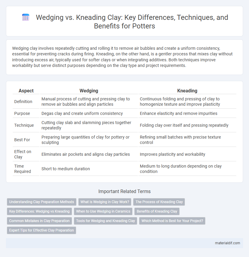Wedging vs. Kneading Clay: Key Differences, Techniques, and Benefits for Potters