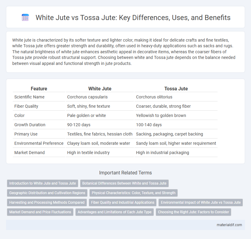 White Jute vs Tossa Jute: Key Differences, Uses, and Benefits