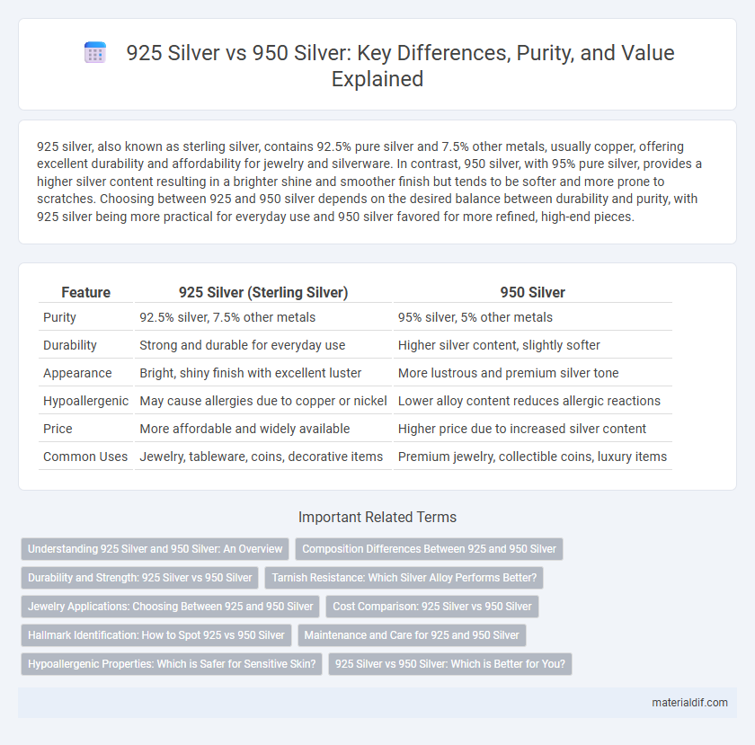 925 Silver vs 950 Silver: Key Differences, Purity, and Value Explained