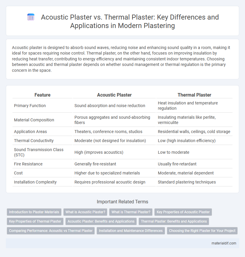 Acoustic Plaster vs. Thermal Plaster: Key Differences and Applications in Modern Plastering