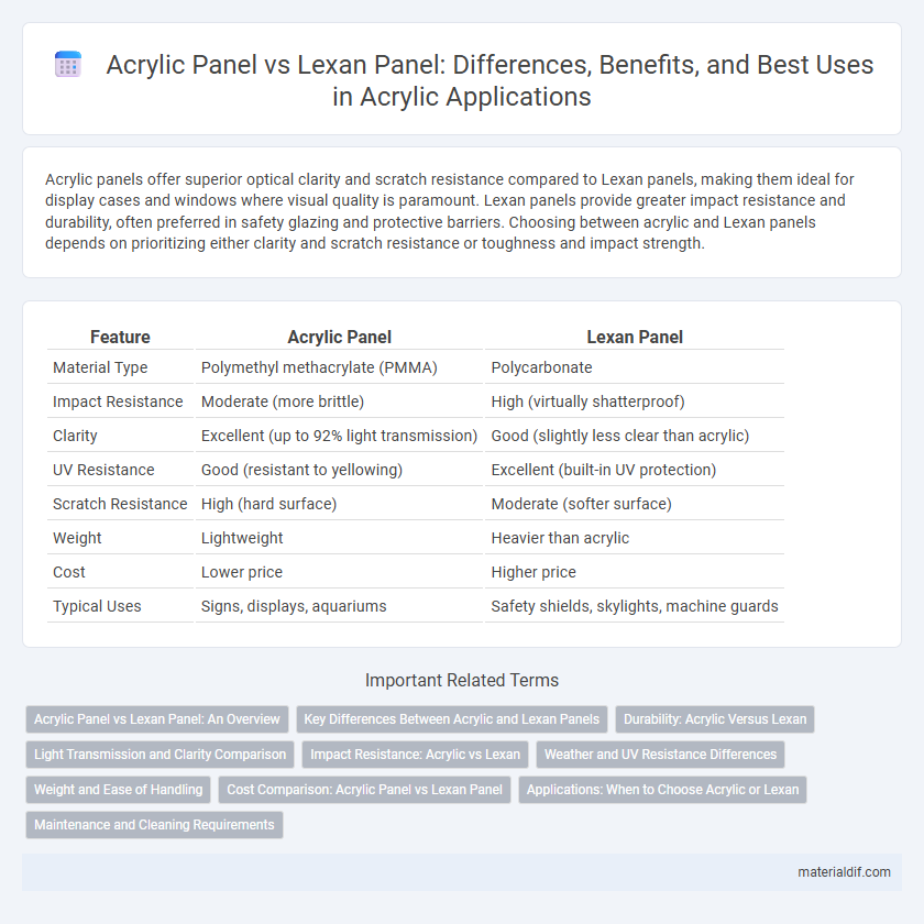 Acrylic Panel vs Lexan Panel: Differences, Benefits, and Best Uses in Acrylic Applications