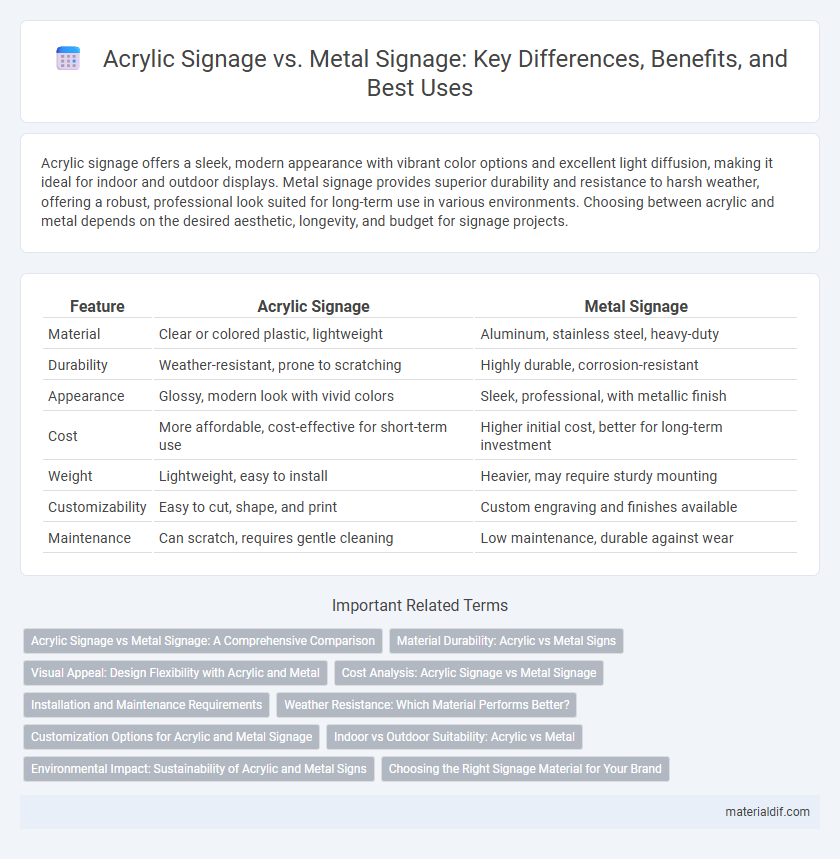 Acrylic Signage vs. Metal Signage: Key Differences, Benefits, and Best Uses