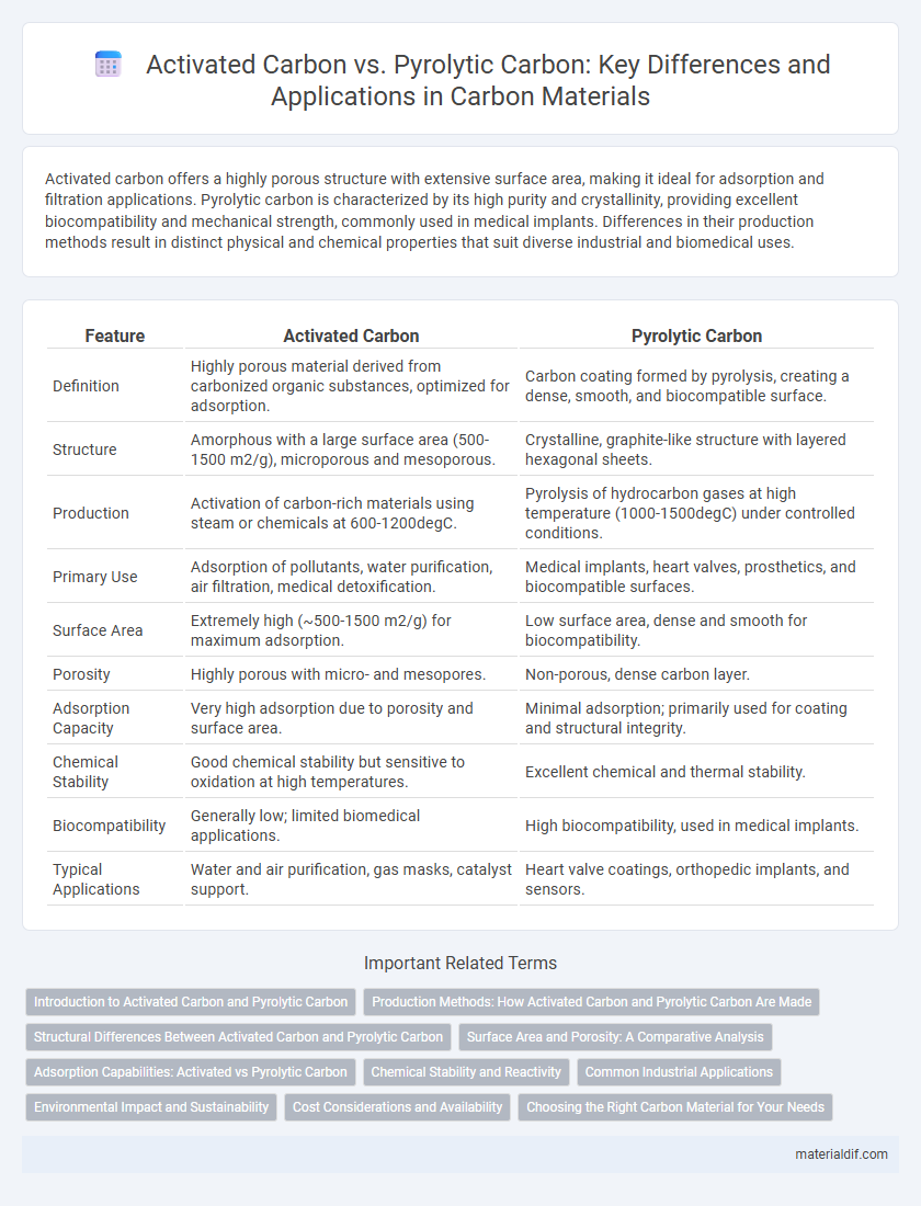 Activated Carbon vs. Pyrolytic Carbon: Key Differences and Applications in Carbon Materials