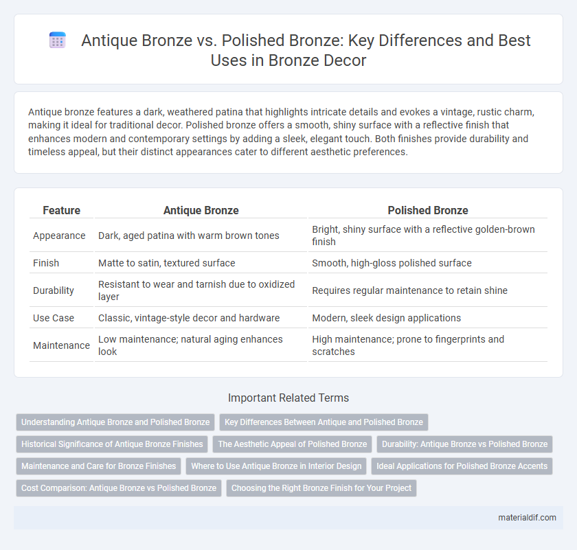 Antique Bronze vs. Polished Bronze: Key Differences and Best Uses in Bronze Decor