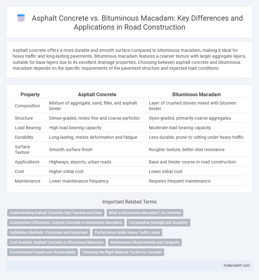 Asphalt Concrete vs. Bituminous Macadam: Key Differences and Applications in Road Construction