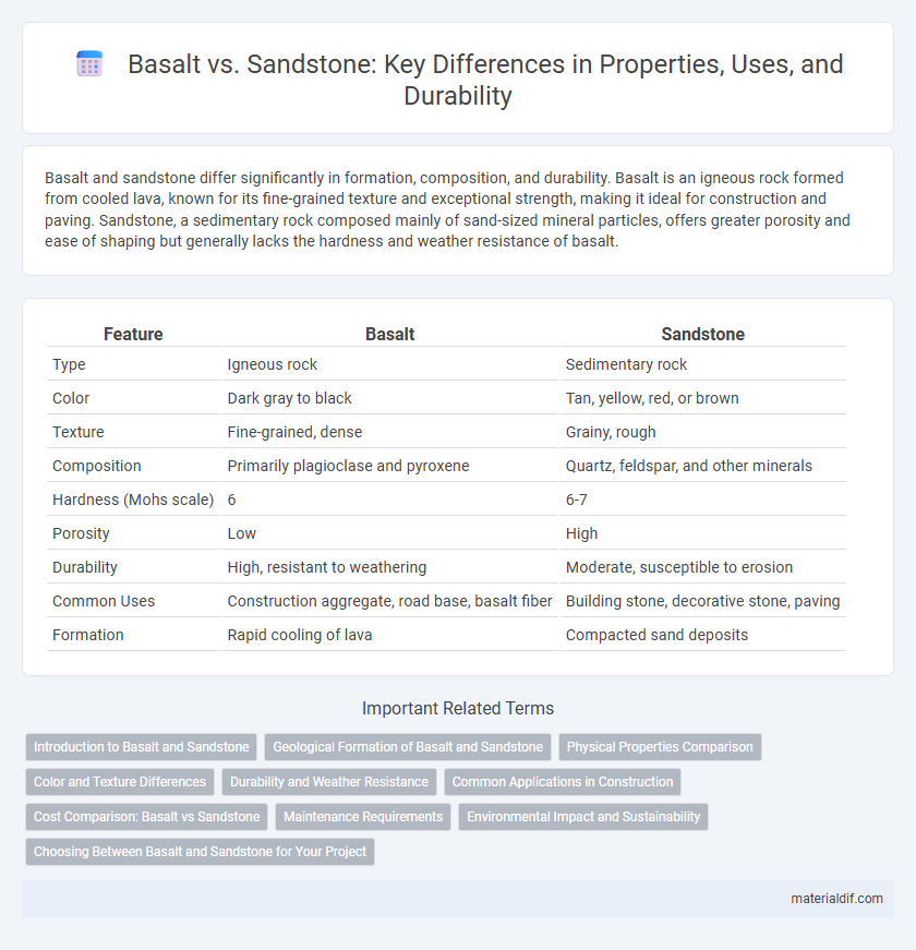 Basalt vs. Sandstone: Key Differences in Properties, Uses, and Durability