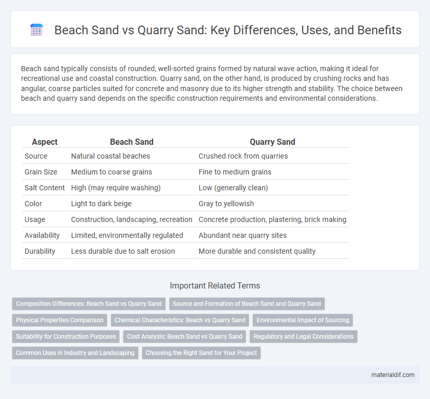 Beach Sand vs Quarry Sand: Key Differences, Uses, and Benefits