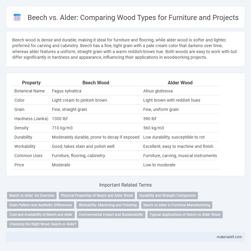 Beech vs. Alder: Comparing Wood Types for Furniture and Projects