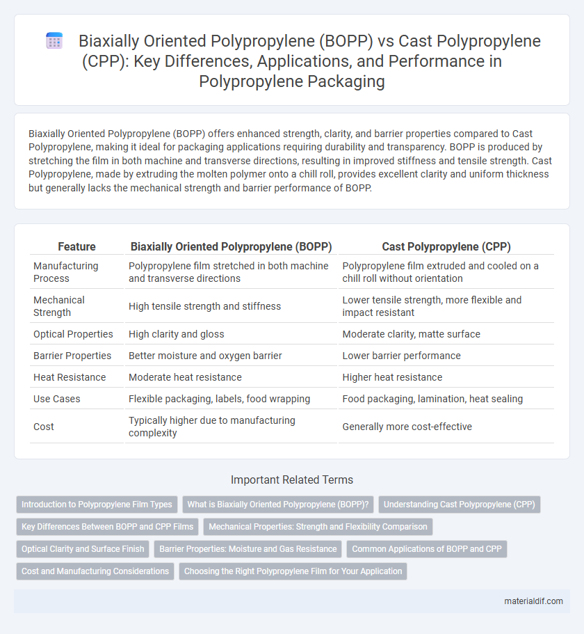 Biaxially Oriented Polypropylene (BOPP) vs Cast Polypropylene (CPP): Key Differences, Applications, and Performance in Polypropylene Packaging