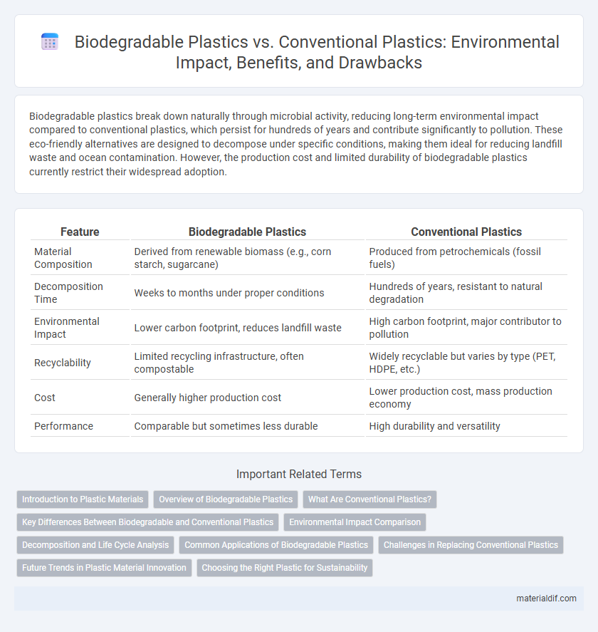 Biodegradable Plastics vs. Conventional Plastics: Environmental Impact, Benefits, and Drawbacks