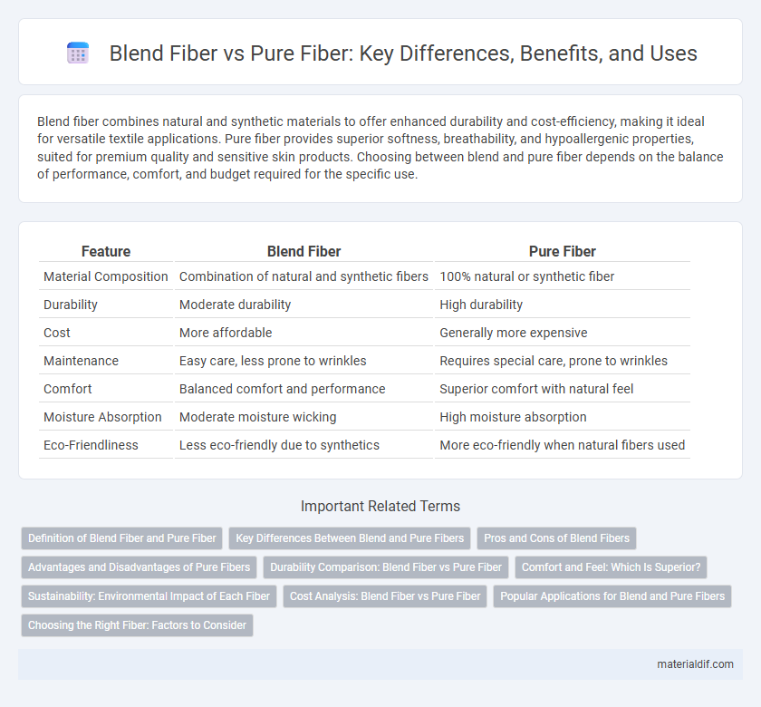 Blend Fiber vs Pure Fiber: Key Differences, Benefits, and Uses