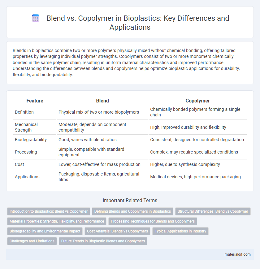 Blend vs. Copolymer in Bioplastics: Key Differences and Applications