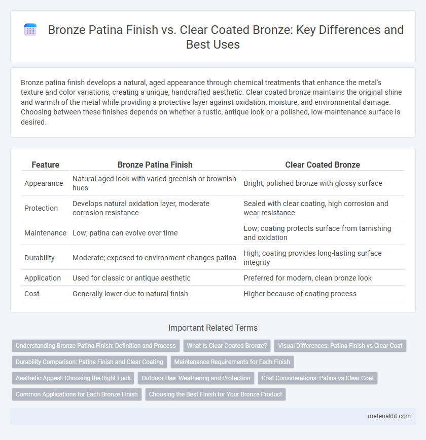 Bronze Patina Finish vs. Clear Coated Bronze: Key Differences and Best Uses