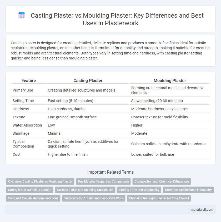 Casting Plaster vs Moulding Plaster: Key Differences and Best Uses in Plasterwork