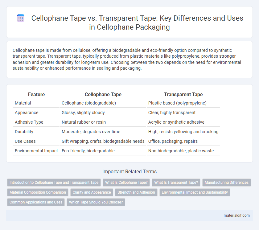 Cellophane Tape vs. Transparent Tape: Key Differences and Uses in Cellophane Packaging