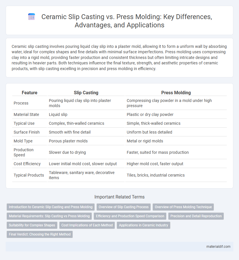 Ceramic Slip Casting vs. Press Molding: Key Differences, Advantages, and Applications