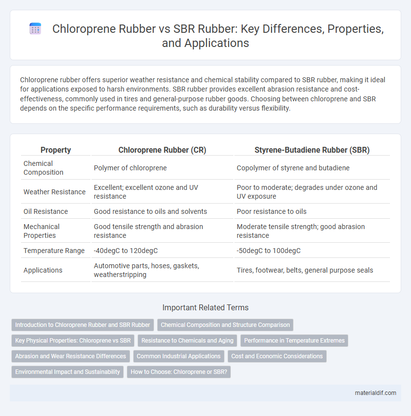Chloroprene Rubber vs SBR Rubber: Key Differences, Properties, and Applications