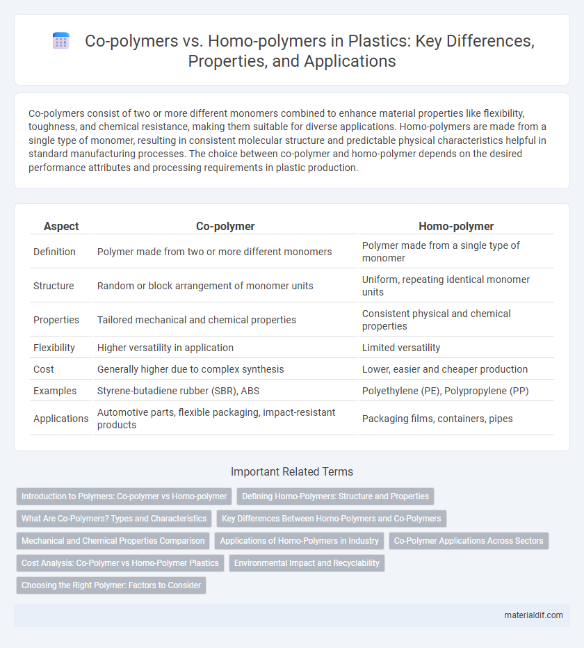 Co-polymers vs. Homo-polymers in Plastics: Key Differences, Properties, and Applications