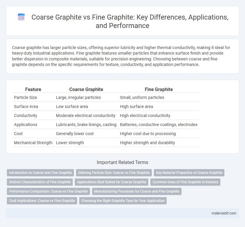 Coarse Graphite vs Fine Graphite: Key Differences, Applications, and Performance