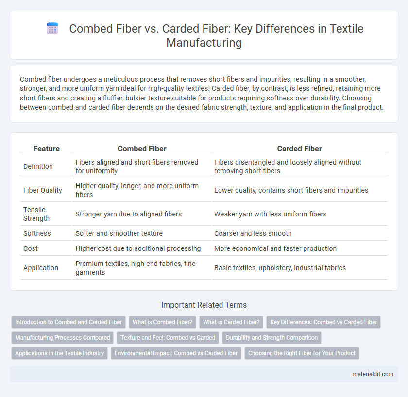 Combed Fiber vs. Carded Fiber: Key Differences in Textile Manufacturing