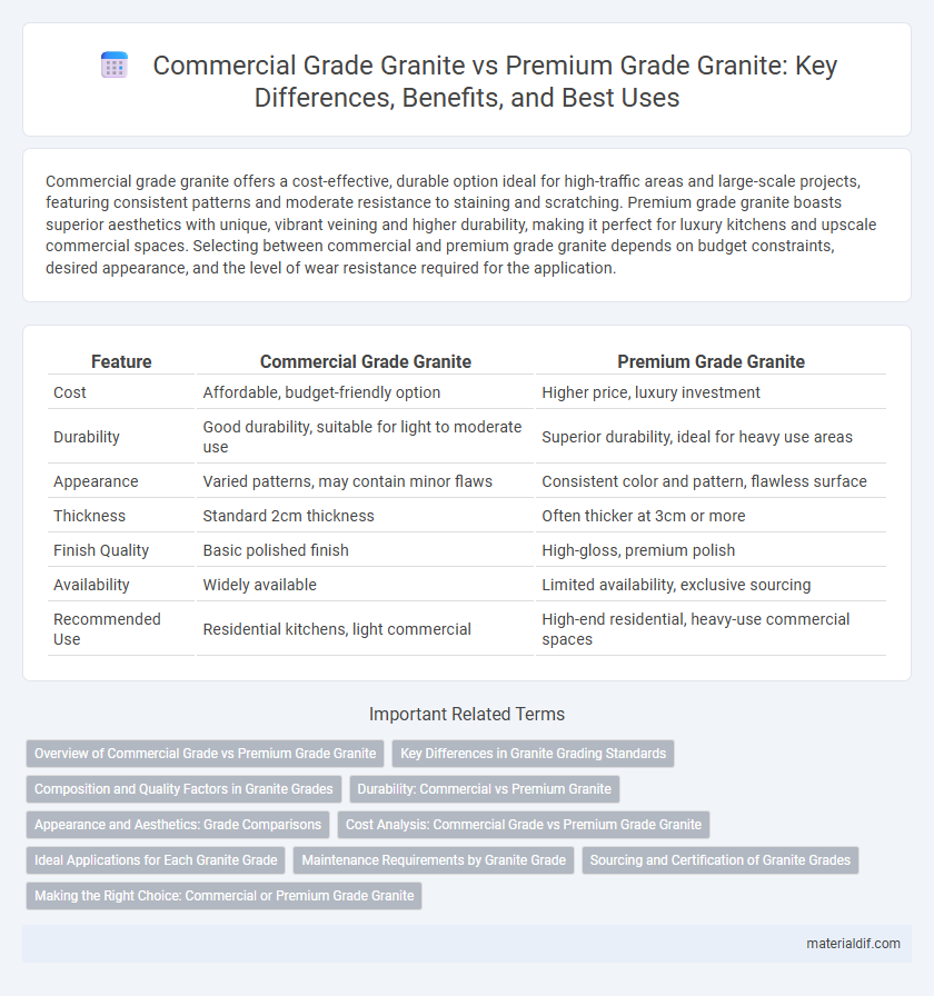 Commercial Grade Granite vs Premium Grade Granite: Key Differences, Benefits, and Best Uses
