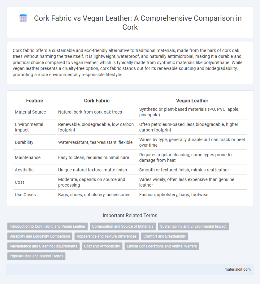 Cork Fabric vs Vegan Leather: A Comprehensive Comparison in Cork