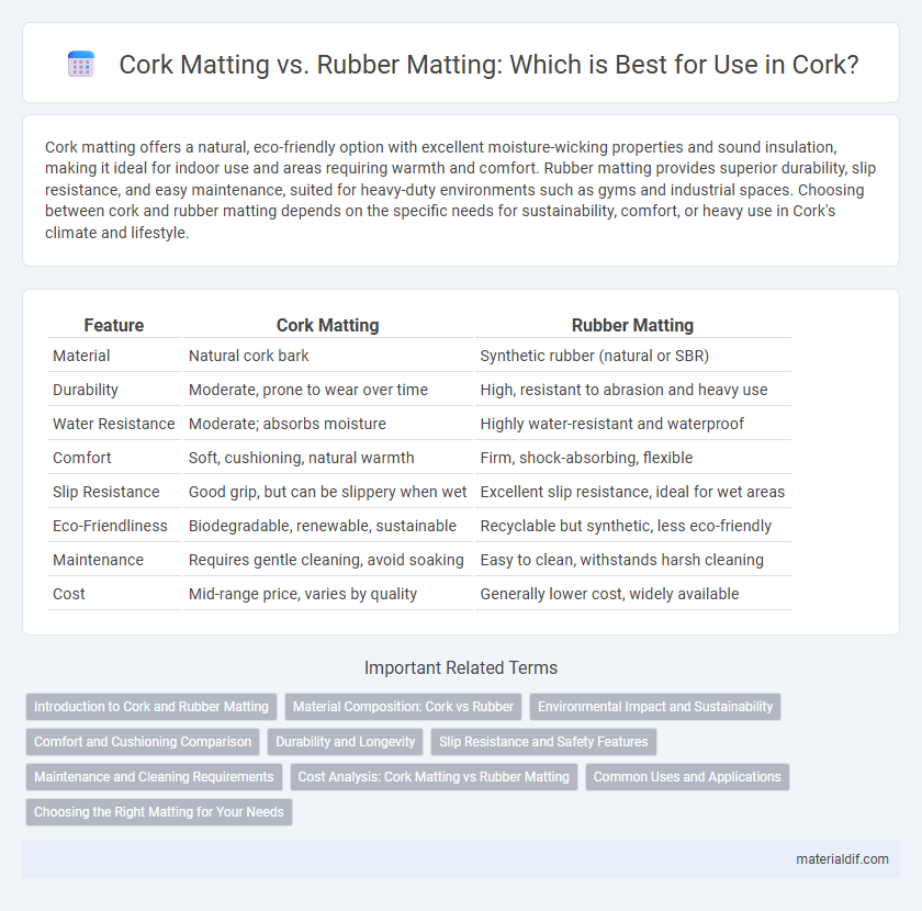 Cork Matting vs. Rubber Matting: Which is Best for Use in Cork?