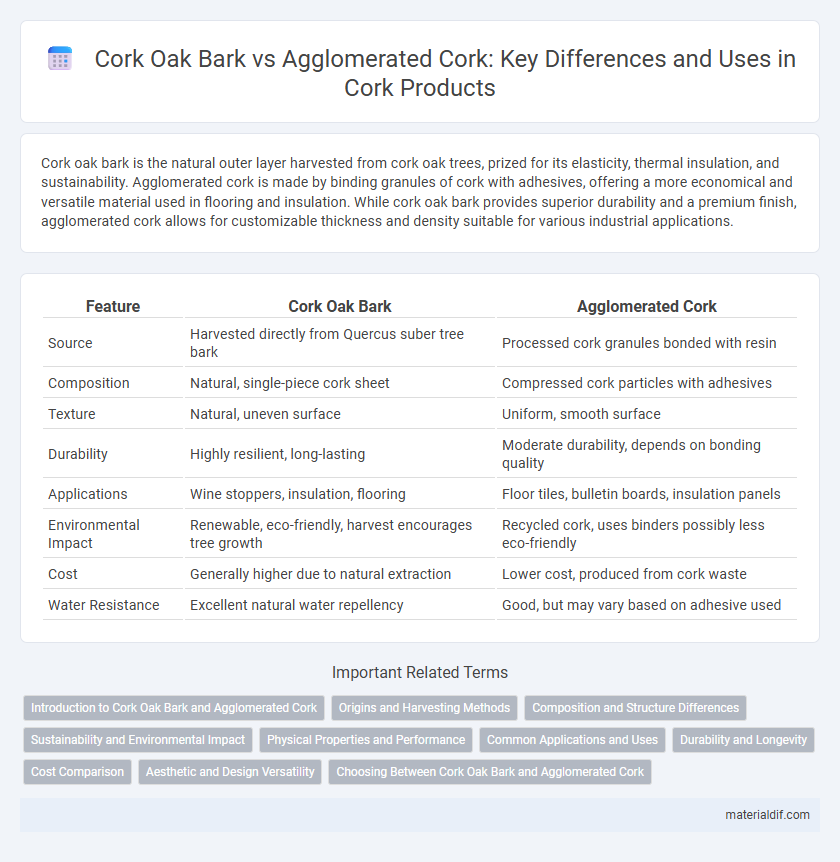 Cork Oak Bark vs Agglomerated Cork: Key Differences and Uses in Cork Products