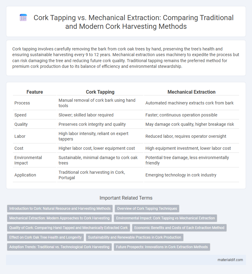 Cork Tapping vs. Mechanical Extraction: Comparing Traditional and Modern Cork Harvesting Methods