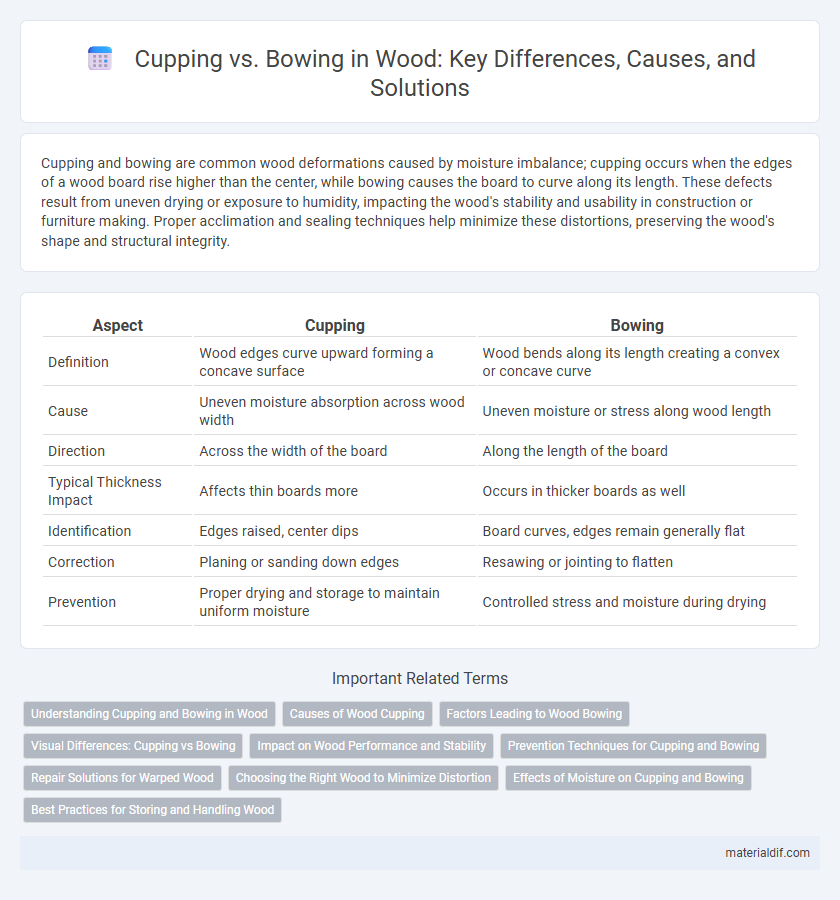 Cupping vs. Bowing in Wood: Key Differences, Causes, and Solutions