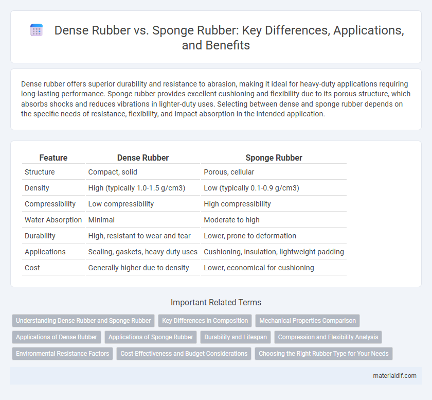 Dense Rubber vs. Sponge Rubber: Key Differences, Applications, and Benefits