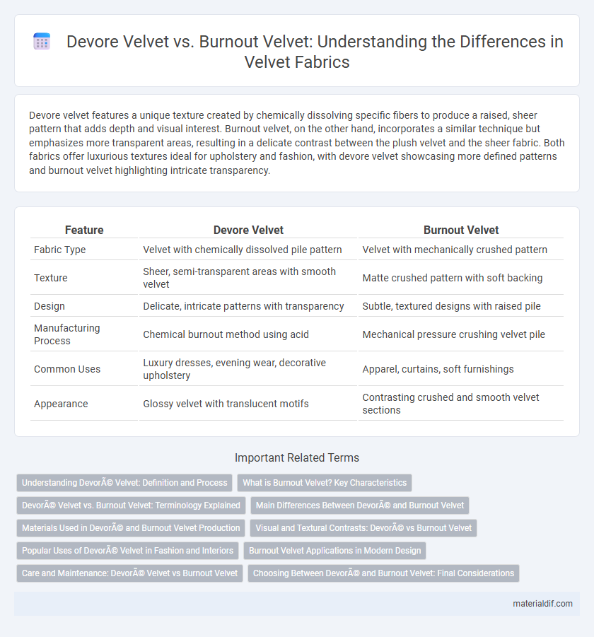Devore Velvet vs. Burnout Velvet: Understanding the Differences in Velvet Fabrics