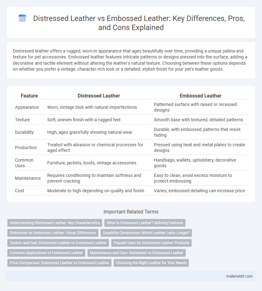 Distressed Leather vs Embossed Leather: Key Differences, Pros, and Cons Explained
