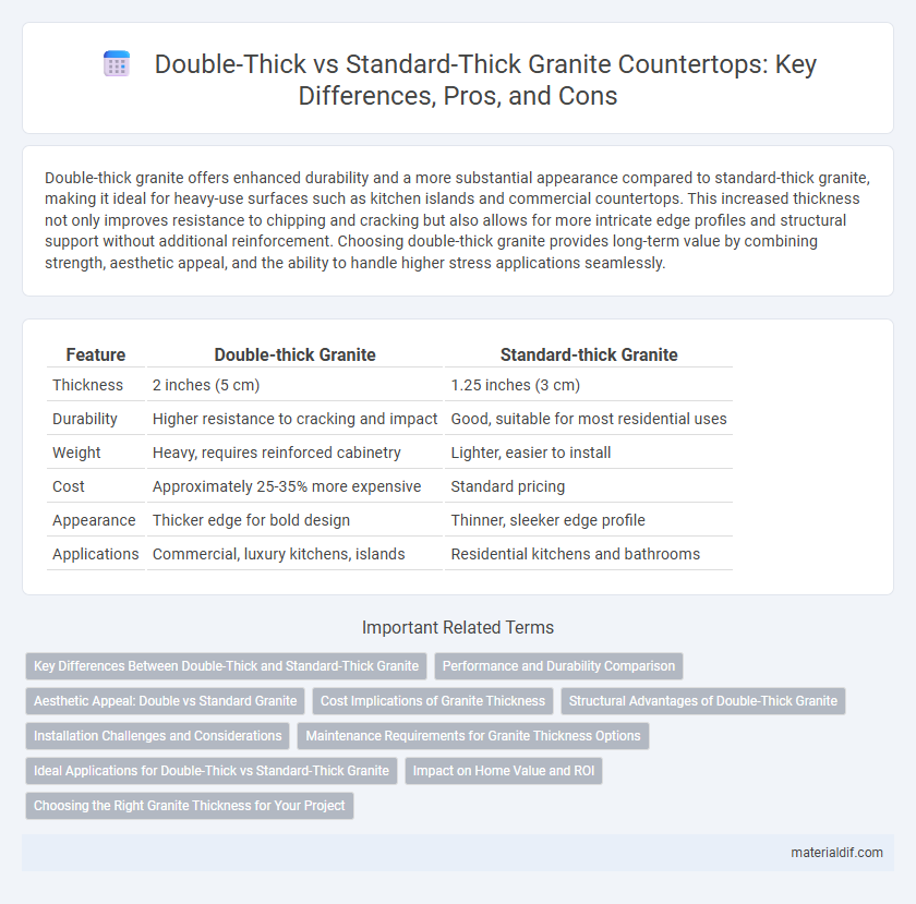 Double-Thick vs Standard-Thick Granite Countertops: Key Differences, Pros, and Cons