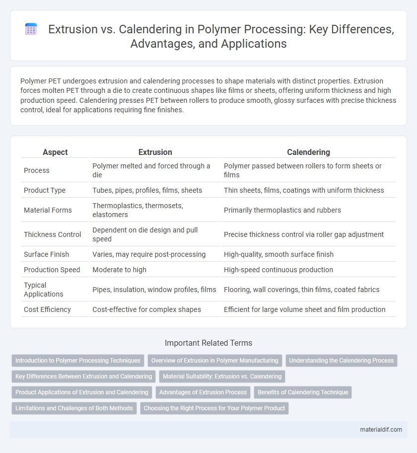 Extrusion vs. Calendering in Polymer Processing: Key Differences, Advantages, and Applications